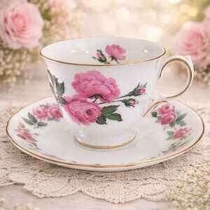 Queen Anne Teacup and Saucer from England